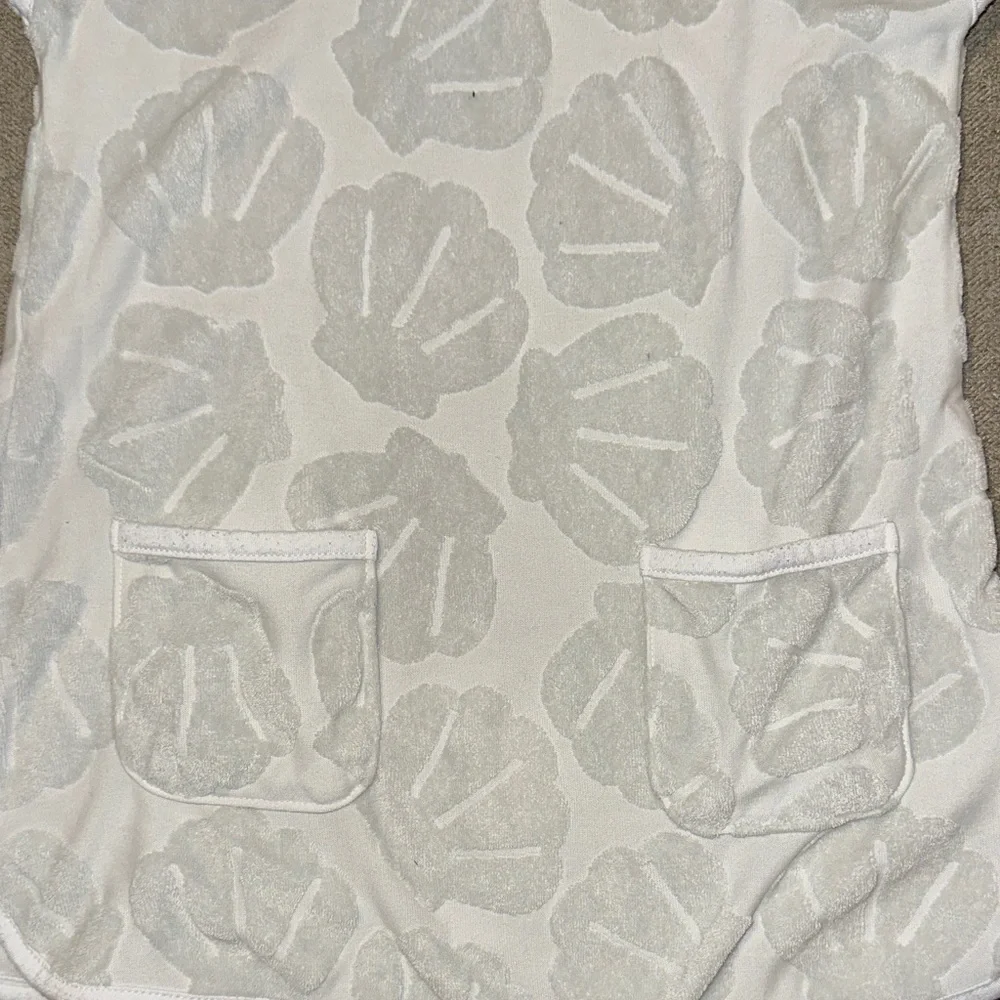 Gray Shell Patterned Cover-Up